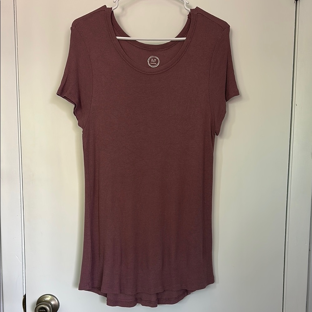 Maurices Women's Mauve Short Sleeve Top